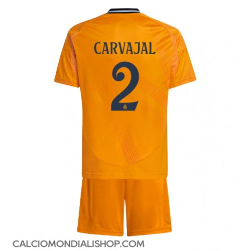 Maglie da calcio Real Madrid Daniel Carvajal #2 Seconda Maglia Bambino 2024-25 Manica Corta (+ Pantaloni corti)